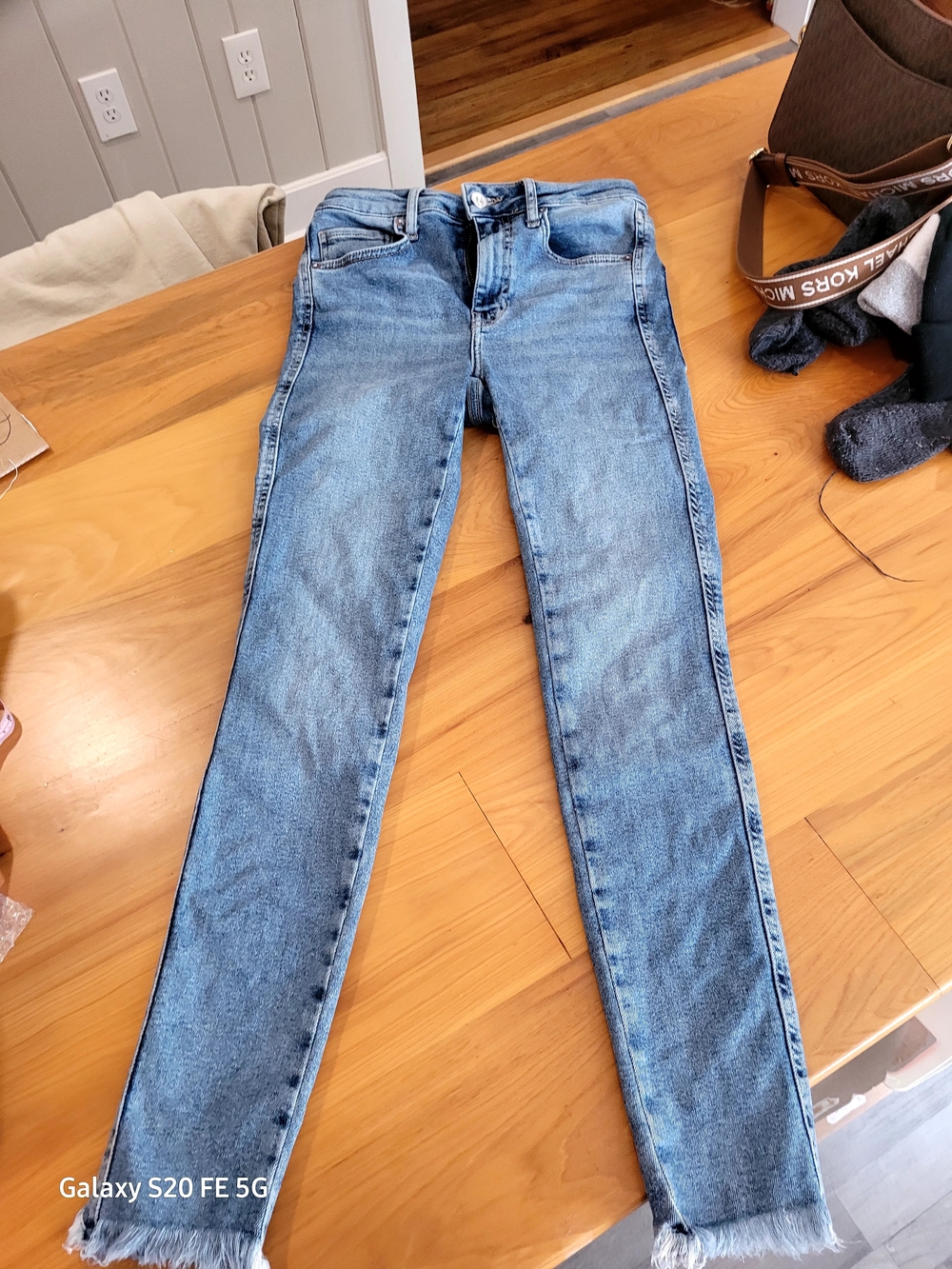 We The Free Light Blue Cropped Straight Jeans
